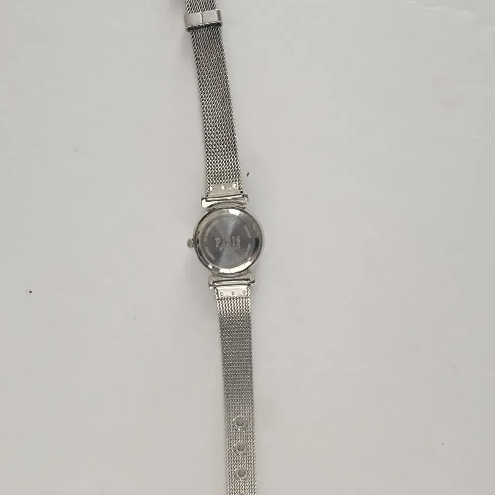 Paris Womens Watch 20mm Blue Dial Silver Case Stainless Mesh Bracelet Quartz